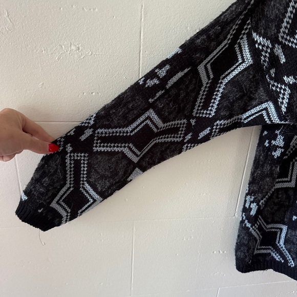 Vintage SNAP Geometric Knit Grandpa Sweater - Picture 8 of 11